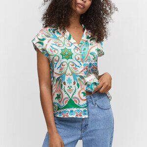 Mango Satin Print Shirt